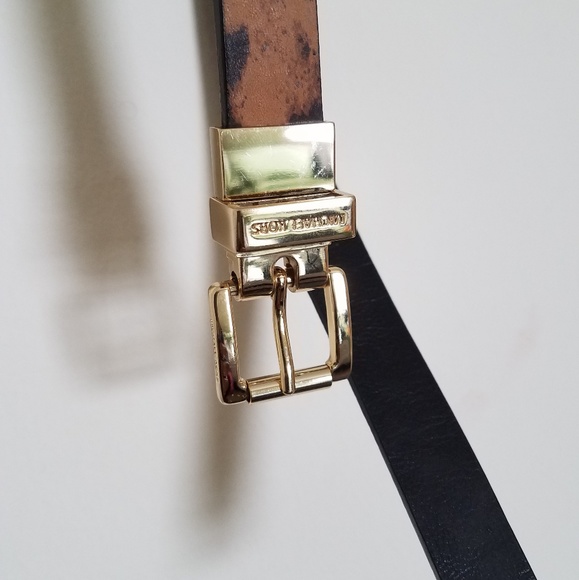 Micheal Kors 2-in-1 leather belt XS Black-Leopard - Picture 4 of 6
